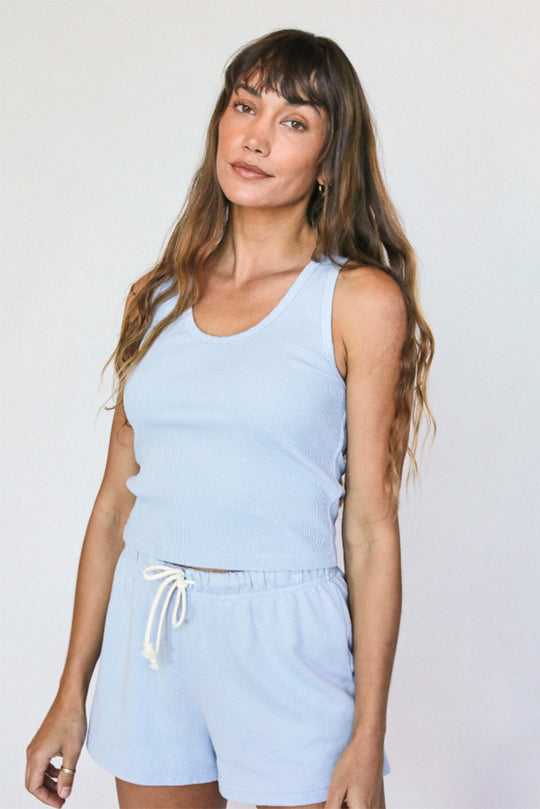 PERFECT WHITE TEE BLONDIE TANK - CELESTIAL BLUE T72