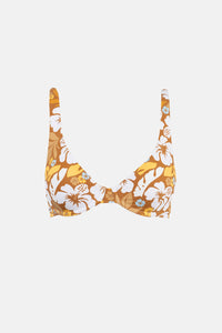 RHYTHM PACIFIC FLORAL UNDERWIRE TOP - GOLDEN