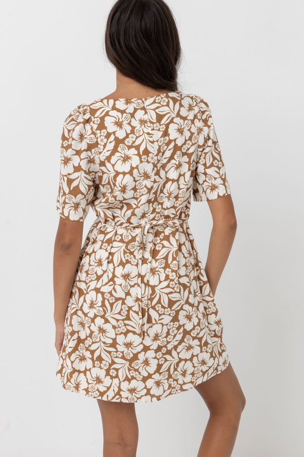 RHYTHM PACIFIC MINI DRESS - GOLDEN