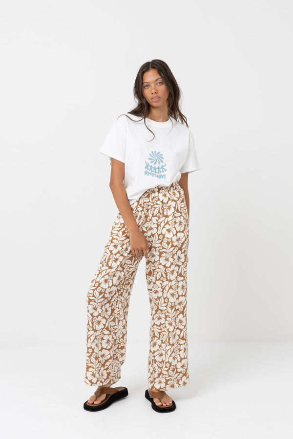 RHYTHM PACIFIC WIDE LEG PANT - GOLDEN