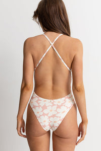 RHYTHM MIMI FLORAL CROSS BRACK ONE PIECE | ROSE