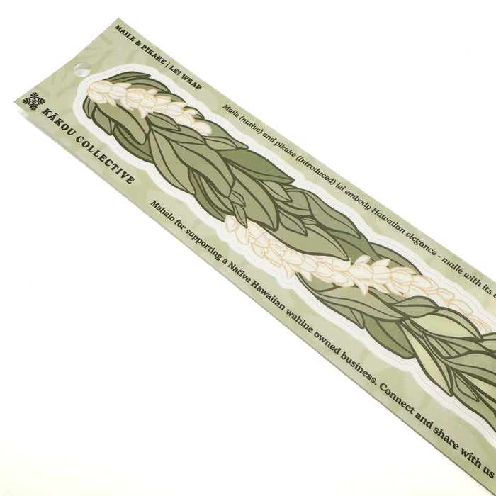 KAKOU COLLECTIVE LEI WRAP VINYL STICKER - MAILE x PIKAKE TWIST