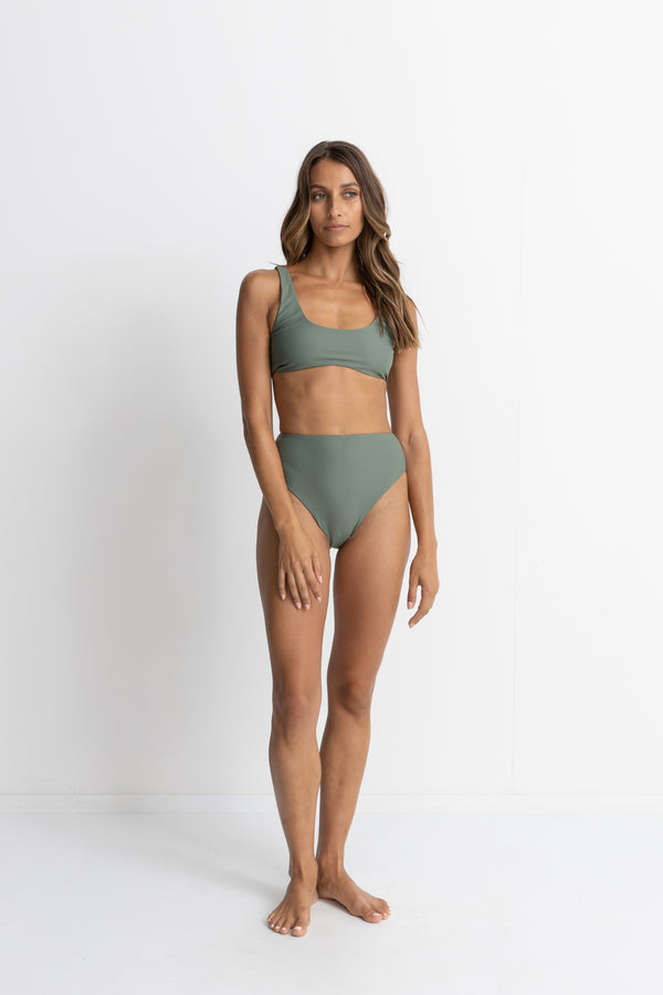 RHYTHM CLASSIC CROP TOP - OLIVE