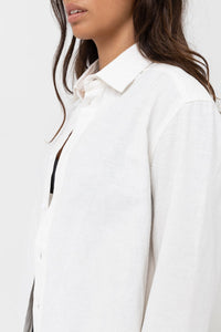 RHYTHM NEW CLASSIC LONG SLEEVE SHIRT - WHITE