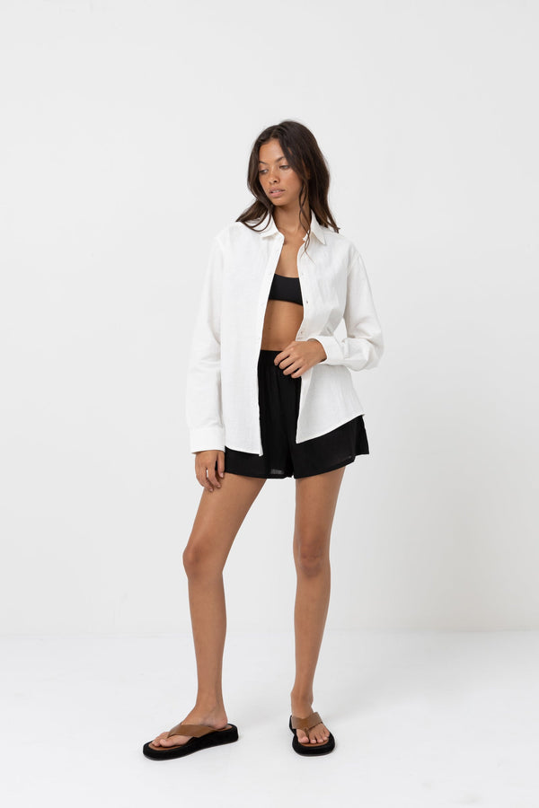 RHYTHM NEW CLASSIC LONG SLEEVE SHIRT - WHITE