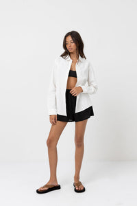 RHYTHM NEW CLASSIC LONG SLEEVE SHIRT - WHITE