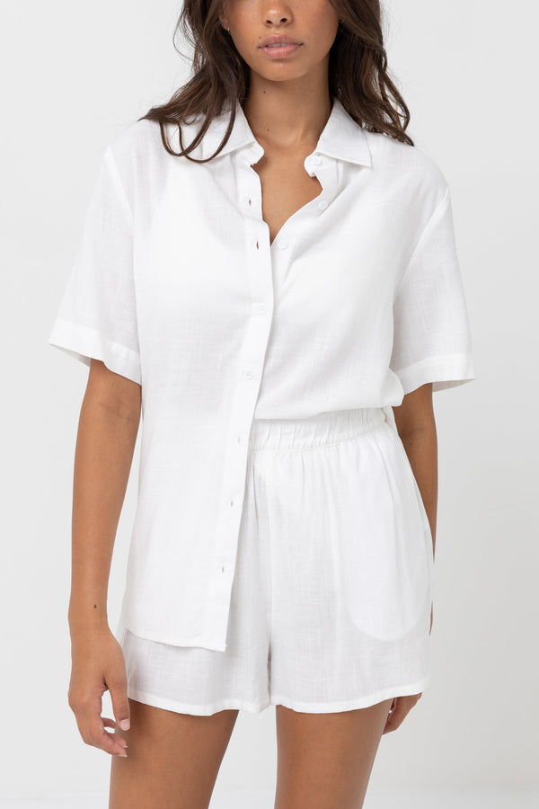 RHYTHM CLASSIC LOUNGE SHIRT - WHITE