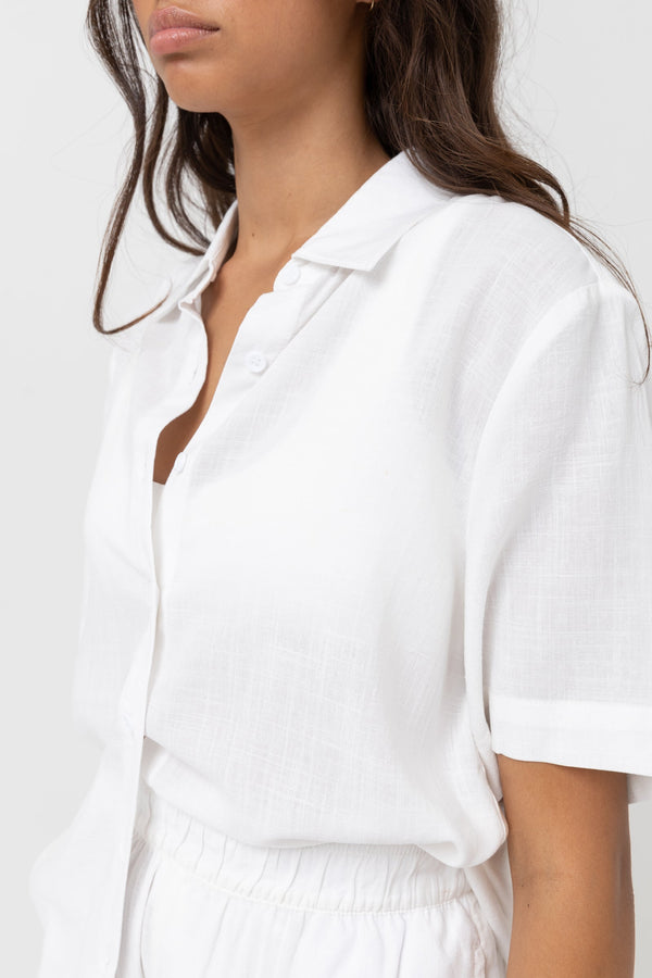 RHYTHM CLASSIC LOUNGE SHIRT - WHITE