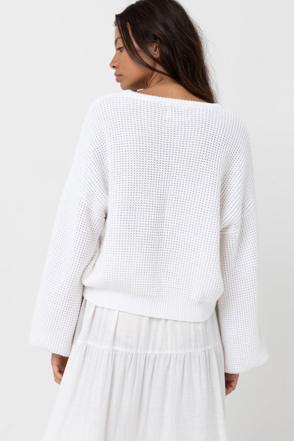 RHYTHM CLASSIC KNIT JUMPER - WHITE