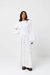RHYTHM CLASSIC KNIT JUMPER - WHITE
