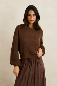RHYTHM CLASSIC KNIT JUMPER - TAUPE