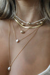 LOVE ME KNOT BAROQUE GOLD NUGGET NECKLACE