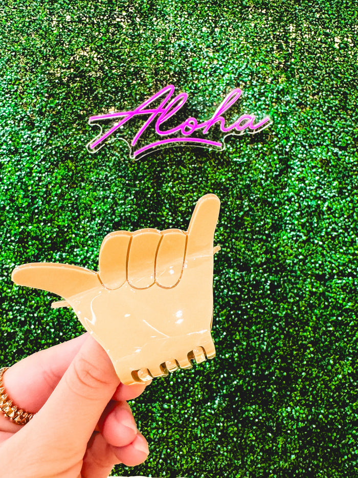 COOPMONSTERS SHAKA HAIR CLAW - TAN