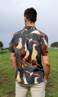 DAVID SHEPARD HAWAII NESTING ALBATROSS ALOHA SHIRT