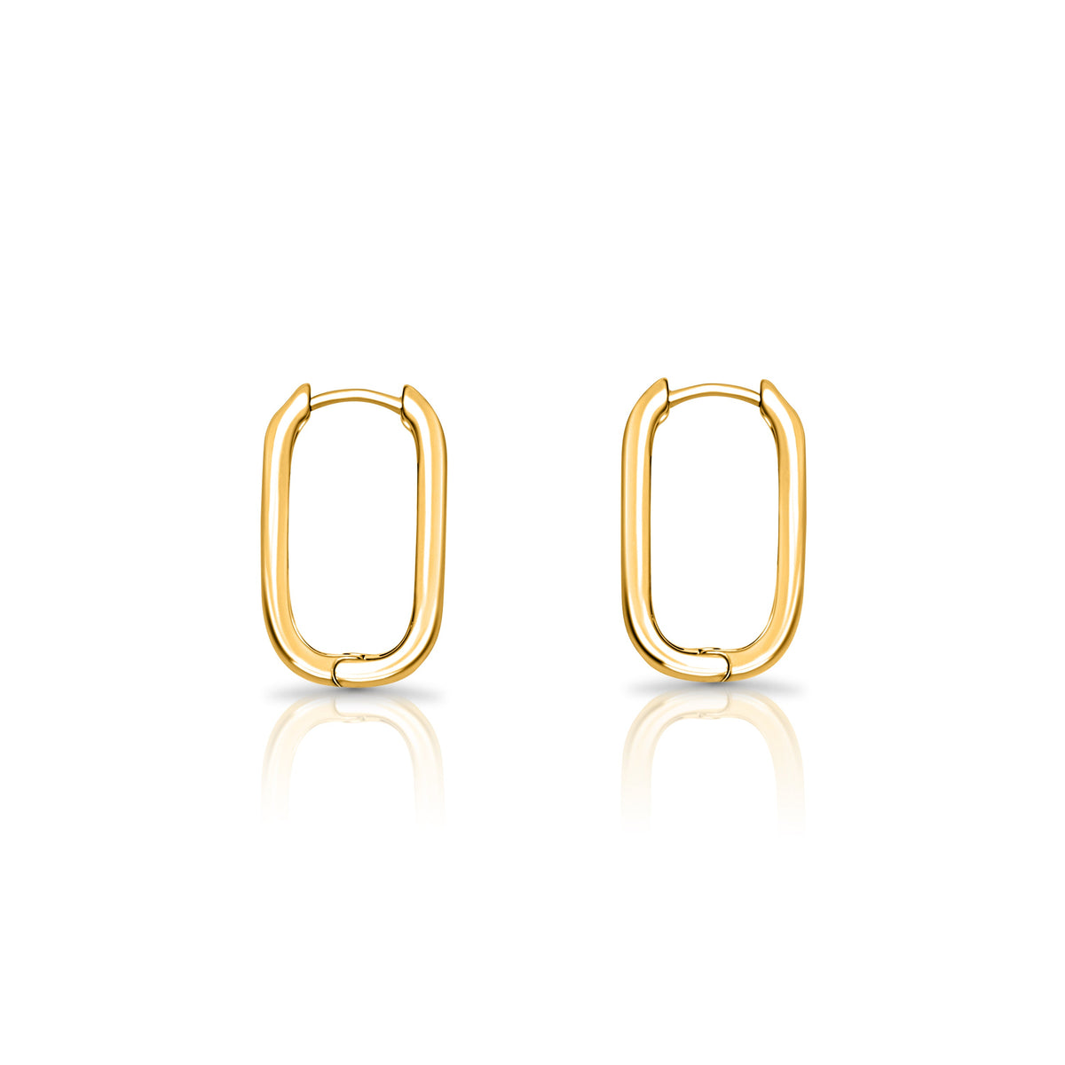 SUNDAY JEWELS - RECTANGLE HUGGIE HOOPS