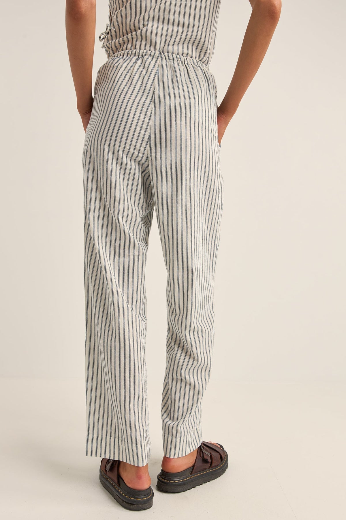 RHYTHM FRANKIE ELASTIC PANT - STRIPE NAVY – Work It Out