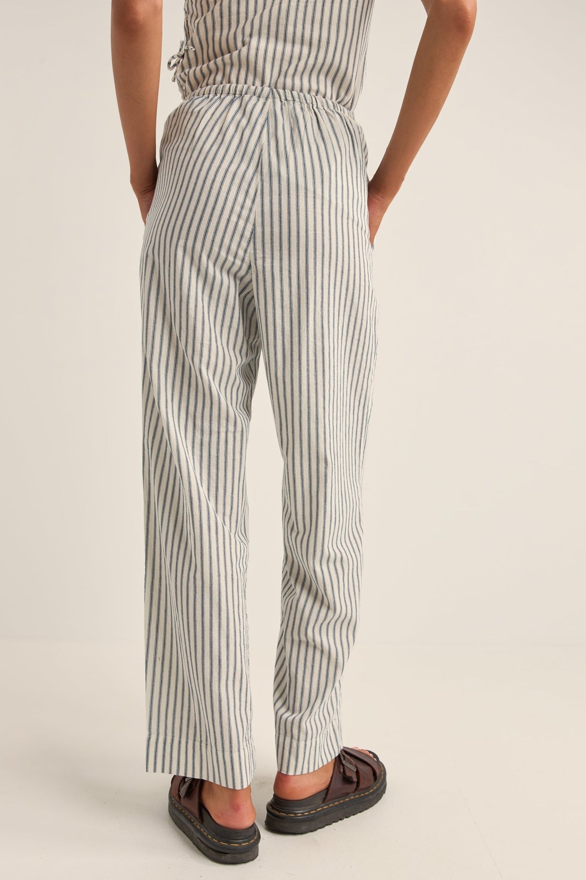 RHYTHM FRANKIE ELASTIC PANT - STRIPE NAVY