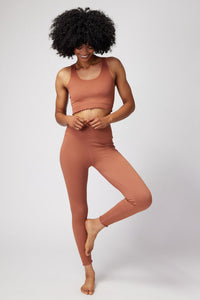 SPIRITUAL GANGSTER LOVE SCULPT LEGGING - DEEP RUST