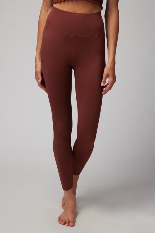 SPIRITUAL GANGSTER LOVE SCULPT LEGGING - WASHED BURGUNDY