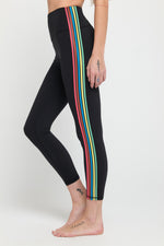 SPIRITUAL GANGSTER ADA STRIPE LEGGING - BLACK