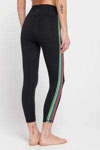 SPIRITUAL GANGSTER ADA STRIPE LEGGING - BLACK