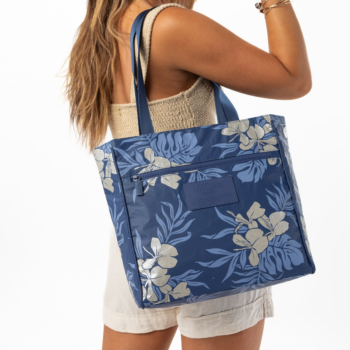 ALOHA COLLECTION GO-TO TOTE / GINGER DREAM / HANALEI MOON/NAVY