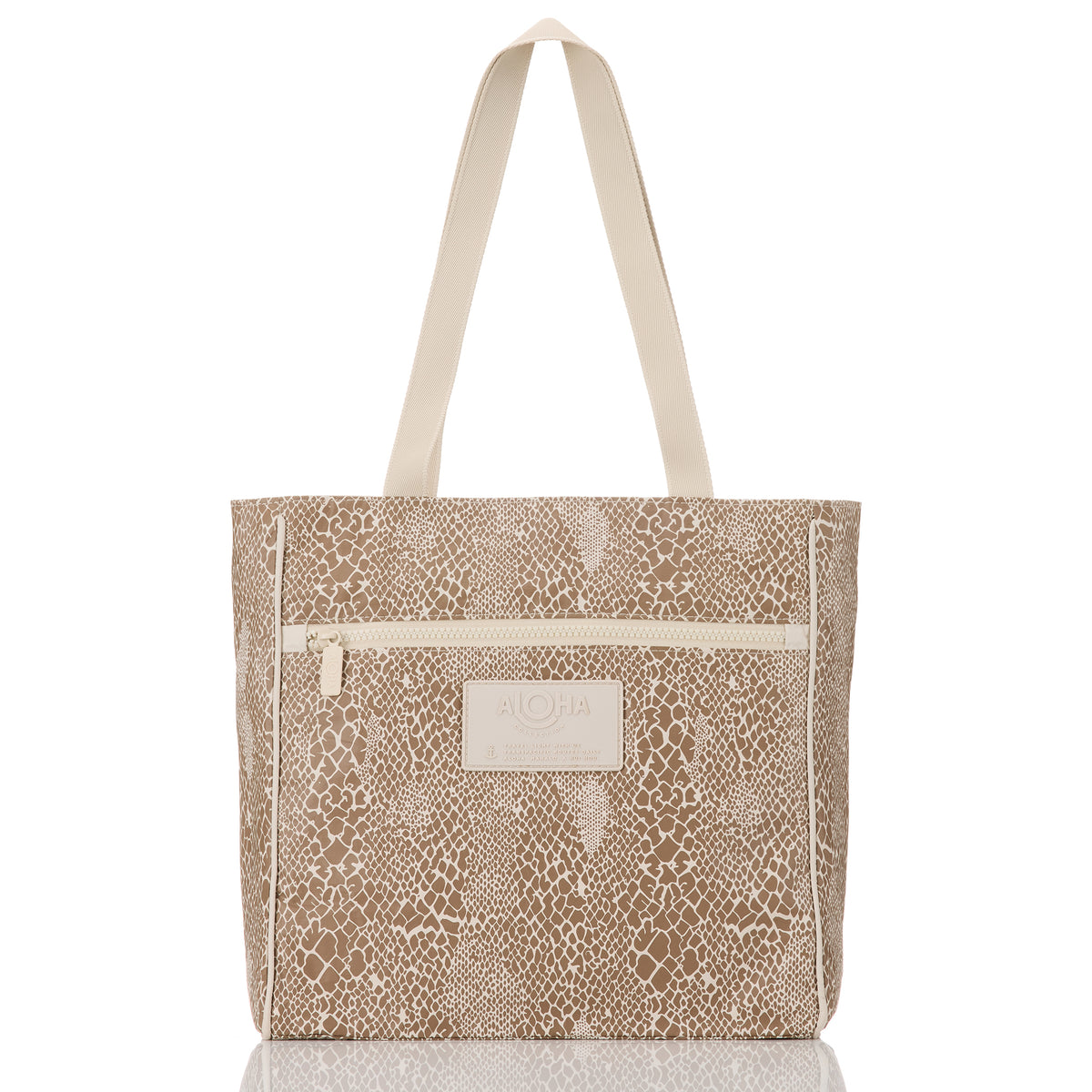 ALOHA COLLECTION GO-TO TOTE / PYTHON / COCOA SANDSTONE