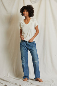 PERFECT WHTE TEE HENDRIX BASIC V - BRIGHT IVORY T69