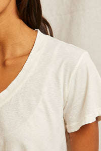 PERFECT WHTE TEE HENDRIX BASIC V - BRIGHT IVORY T69