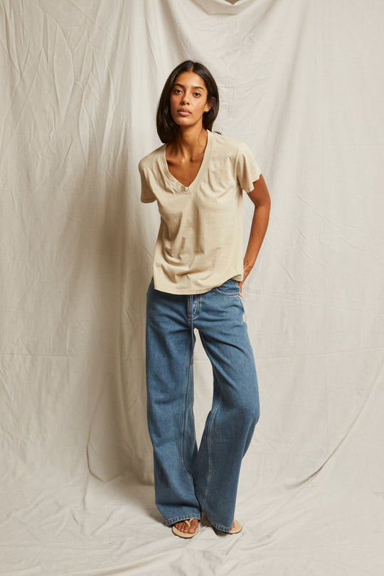 PERFECT WHTE TEE HENDRIX BASIC V - PUTTY T69