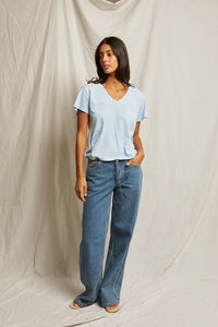 PERFECT WHTE TEE HENDRIX BASIC V - SKY BLUE T69