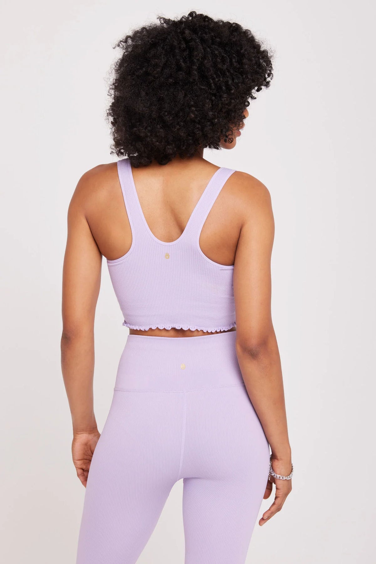 SPIRITUAL GANGSTER AMOR SEAMLESS CROP TANK - DARK WISTERIA