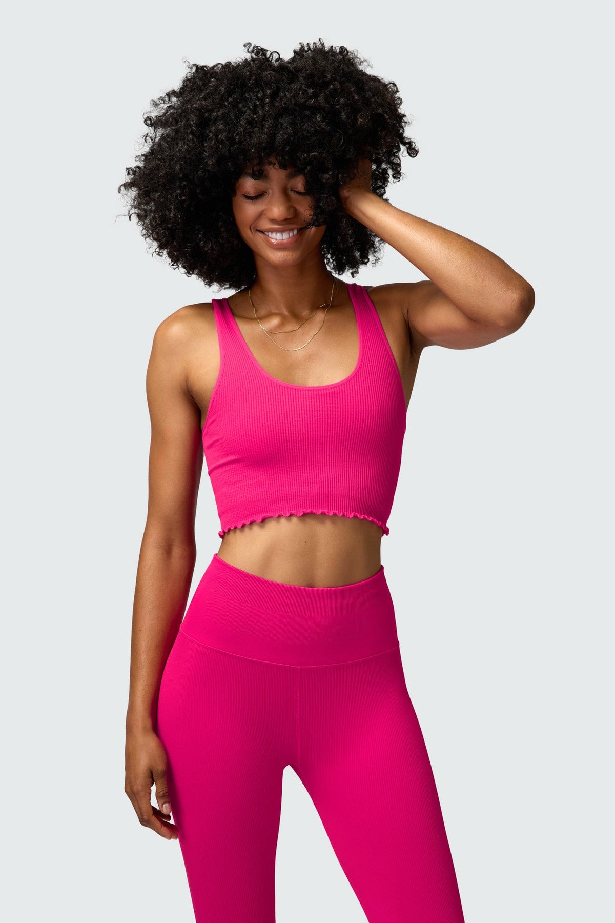 SPIRITUAL GANGSTER AMOR CROP TANK - MAGENTA