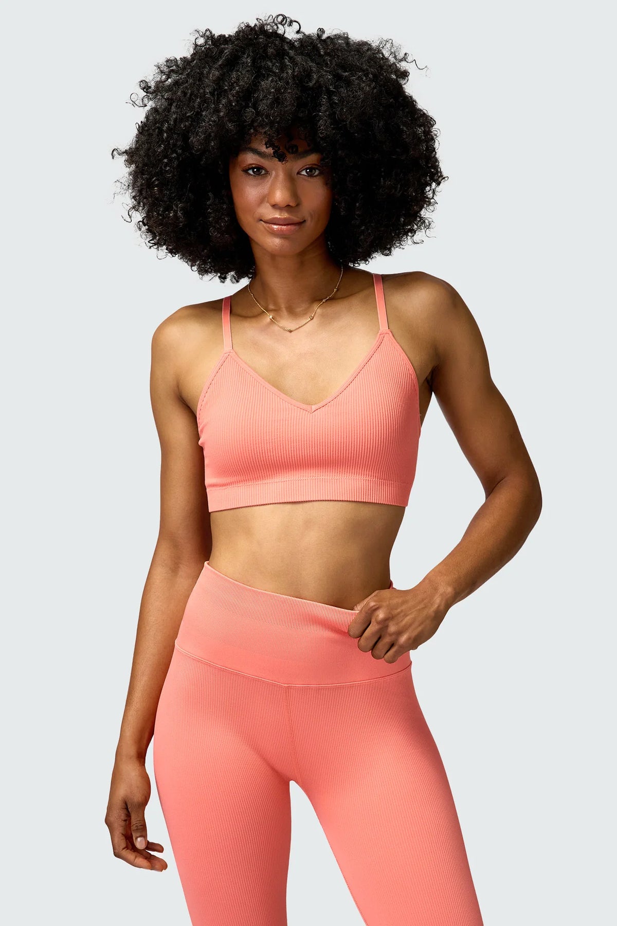 SPIRITUAL GANGSTER DESTINY SEAMLESS BRA - FLAMINGO