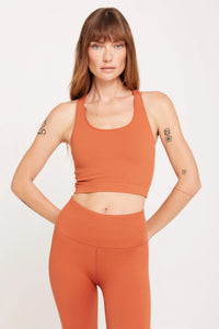 SPIRITUAL GANGSTER ATHENA CROP TANK - DARK GINGER