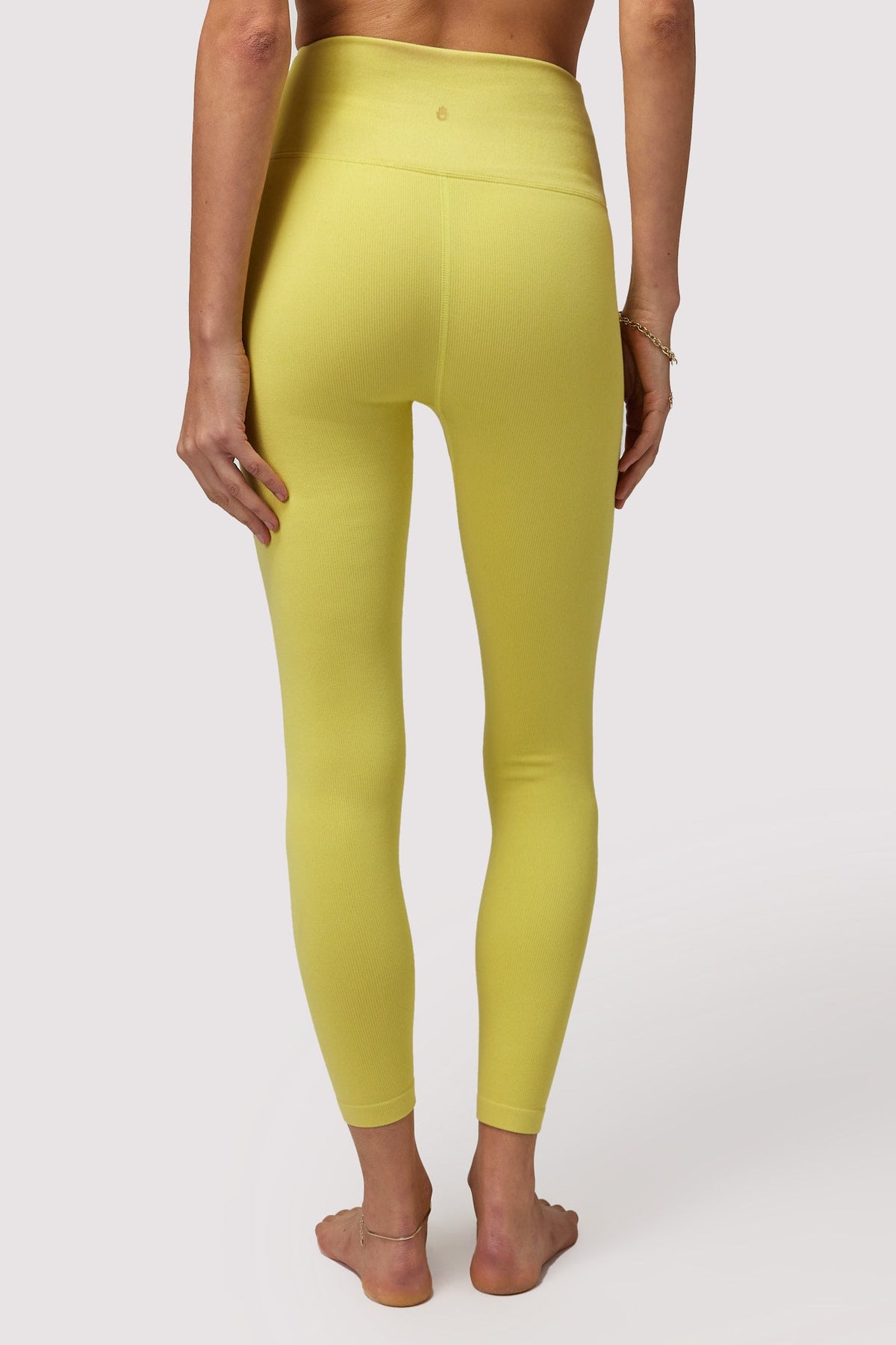 SPIRITUAL GANGSTER LOVE WRAP FRONT SEAMLESS LEGGINGS - CHARTEUSE