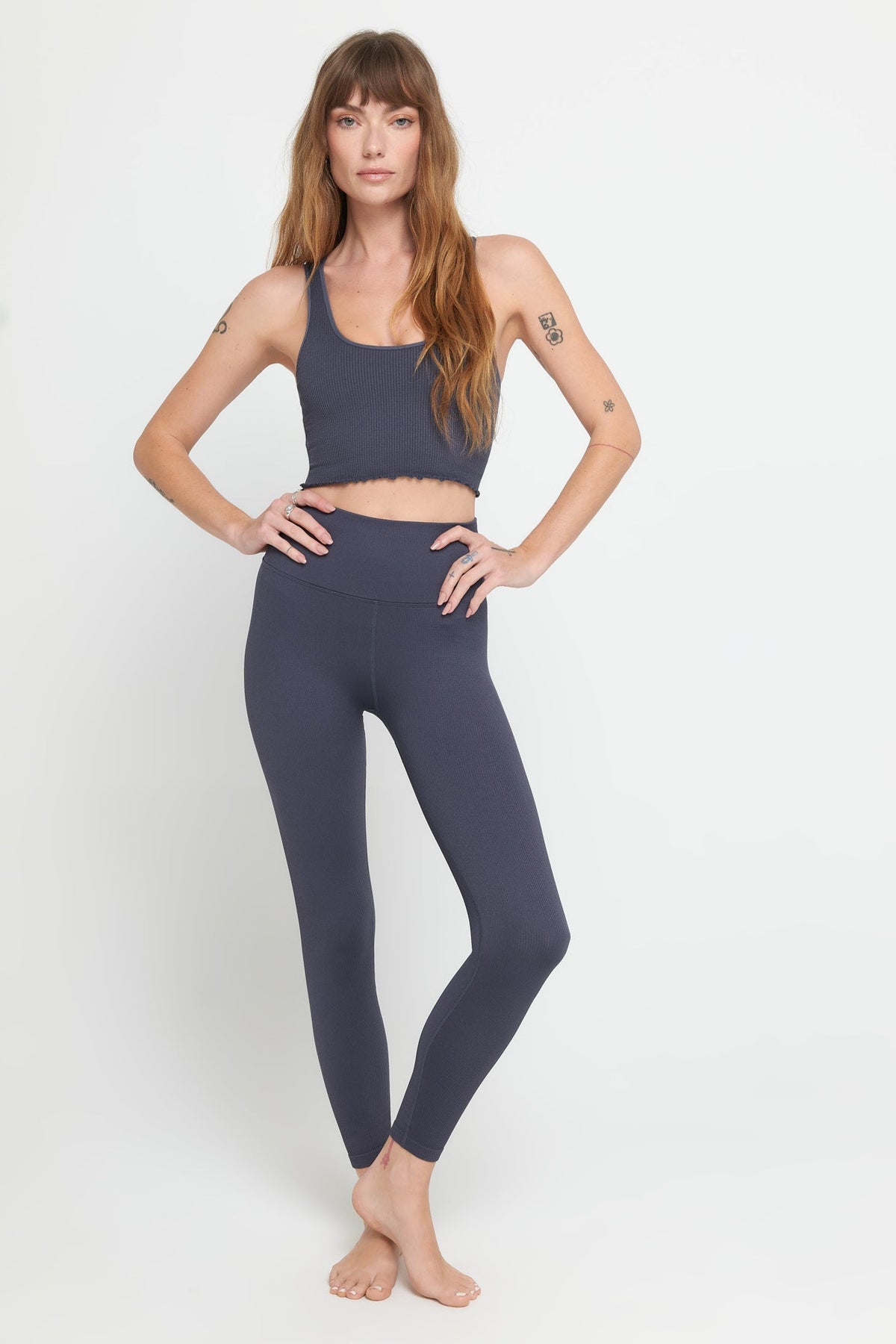 SPIRITUAL GANGSTER LOVE SCULPT 7/8 LEGGING - SHADOW