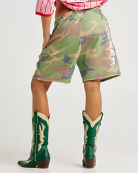 SABBI HAPPY HIBISCUS SHORTS - CAMO