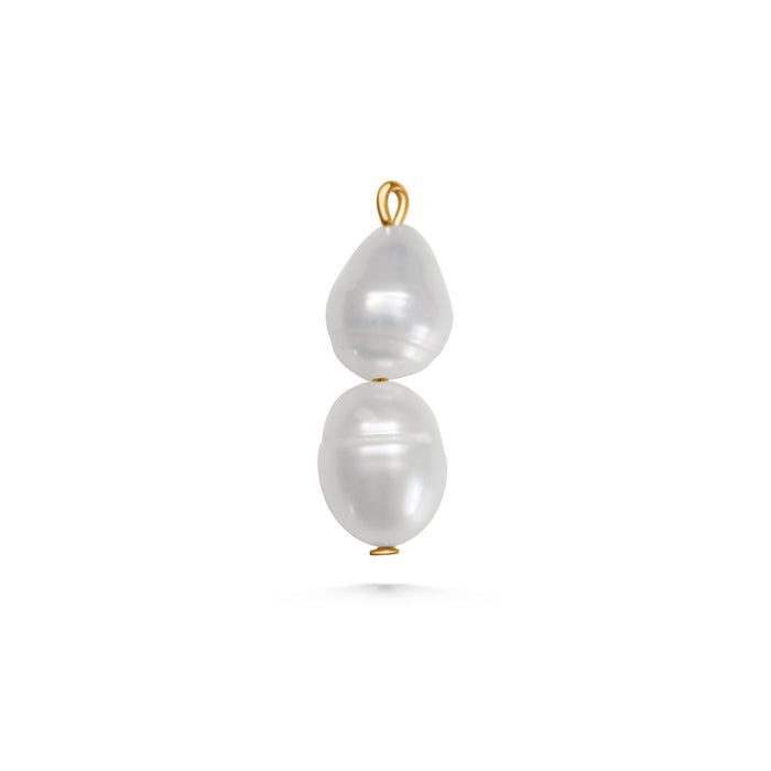 SUNDAY JEWELS DOUBLE WHITE PEARL CHARM