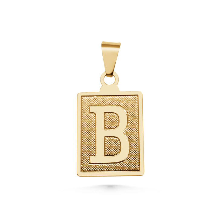 SUNDAY JEWELS RECTANGLE INITIAL CHARM - B