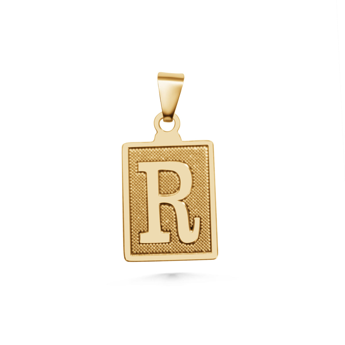 SUNDAY JEWELS RECTANGLE INITIAL CHARM - R