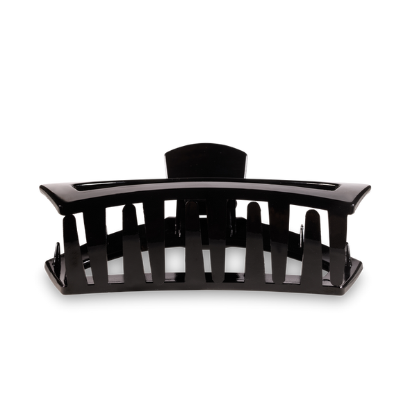 TELETIES OPEN LARGE HAIR CLIP - JET BLACK