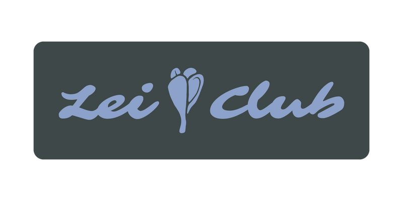 LEI CLUB MELIA BUD STICKER - LIGHT BLUE ON DARK BLUE