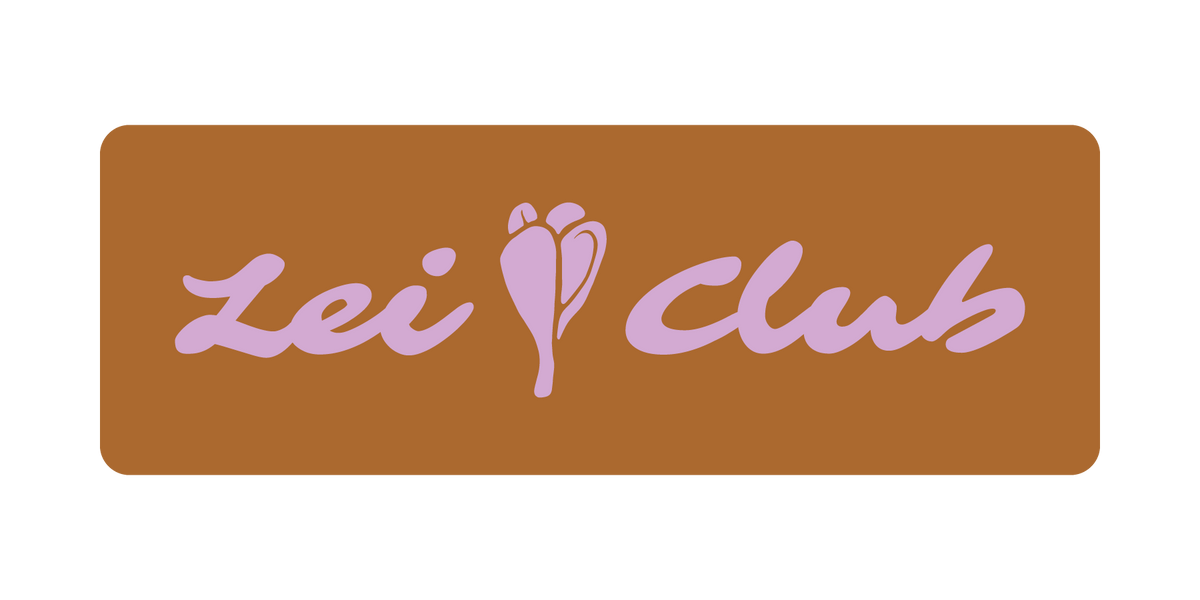 LEI CLUB MELIA BUD STICKER - PURPLE ON BROWN