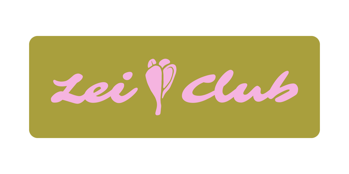 LEI CLUB MELIA BUD STICKER - PINK ON MATCHA