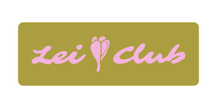 LEI CLUB MELIA BUD STICKER - PINK ON MATCHA