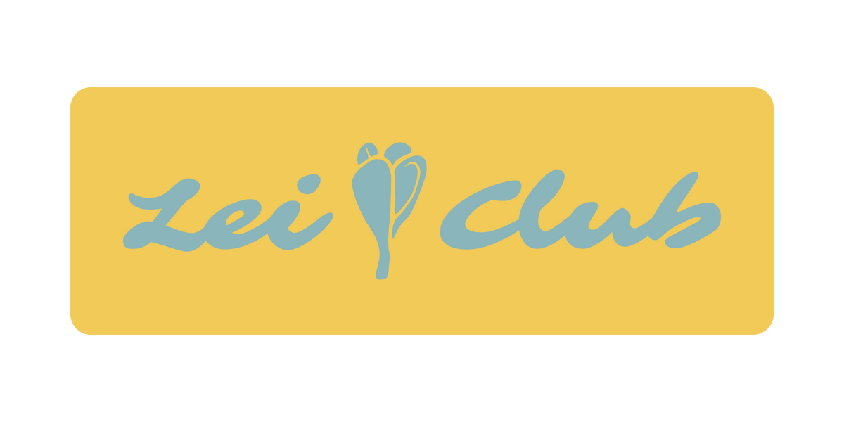 LEI CLUB MELIA BUD STICKER - LIGHT BLUE ON YELLOW