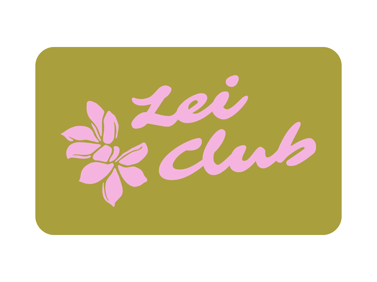 LEI CLUB MELIA OPEN PUA STICKER - PINK ON MATCHA