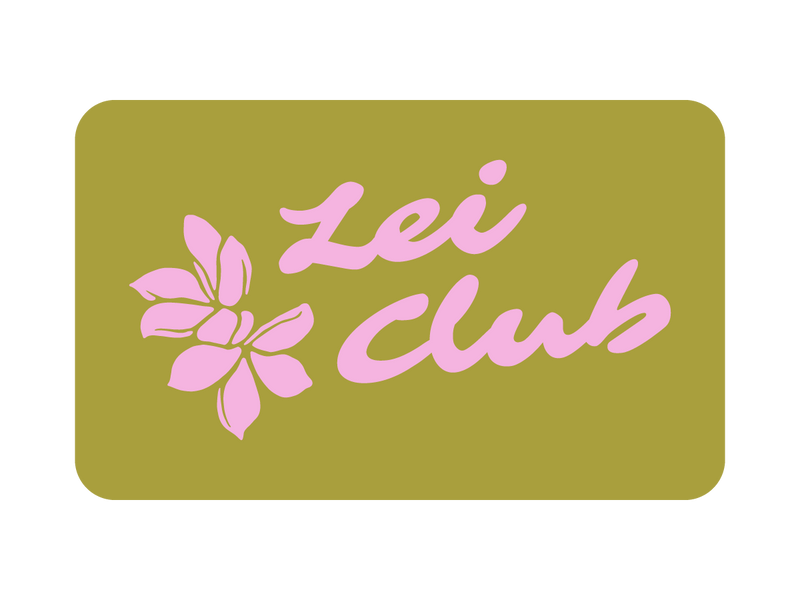 LEI CLUB MELIA OPEN PUA STICKER - PINK ON MATCHA