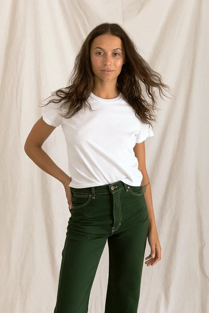 PERFECT WHITE TEE LENA LOUNGE COTTON TEE - WHITE T26